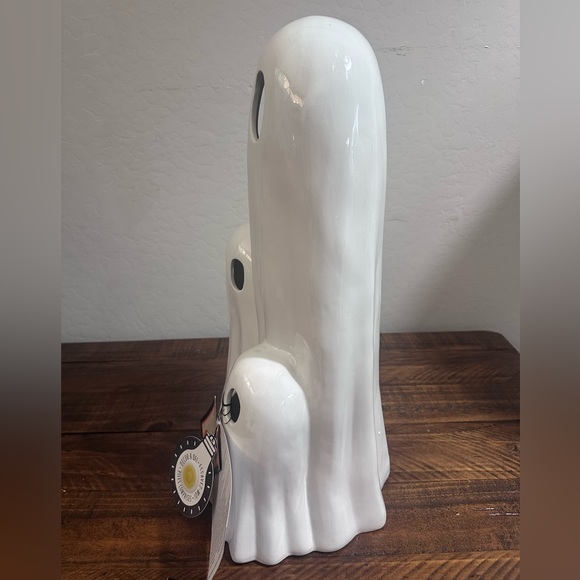Hallow Home Large Ceramic LED LightUp Spooky Ghost Trio...